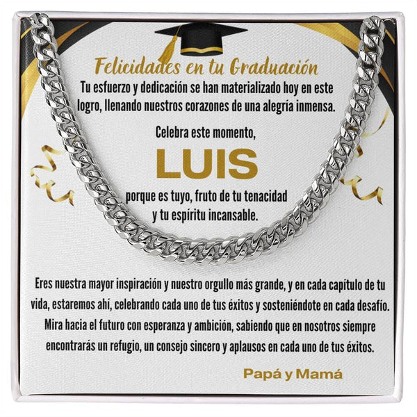 Ecos de Orgullo y Amor: Un Legado de Luz en tu Graduación Jewelry/CubanLink 