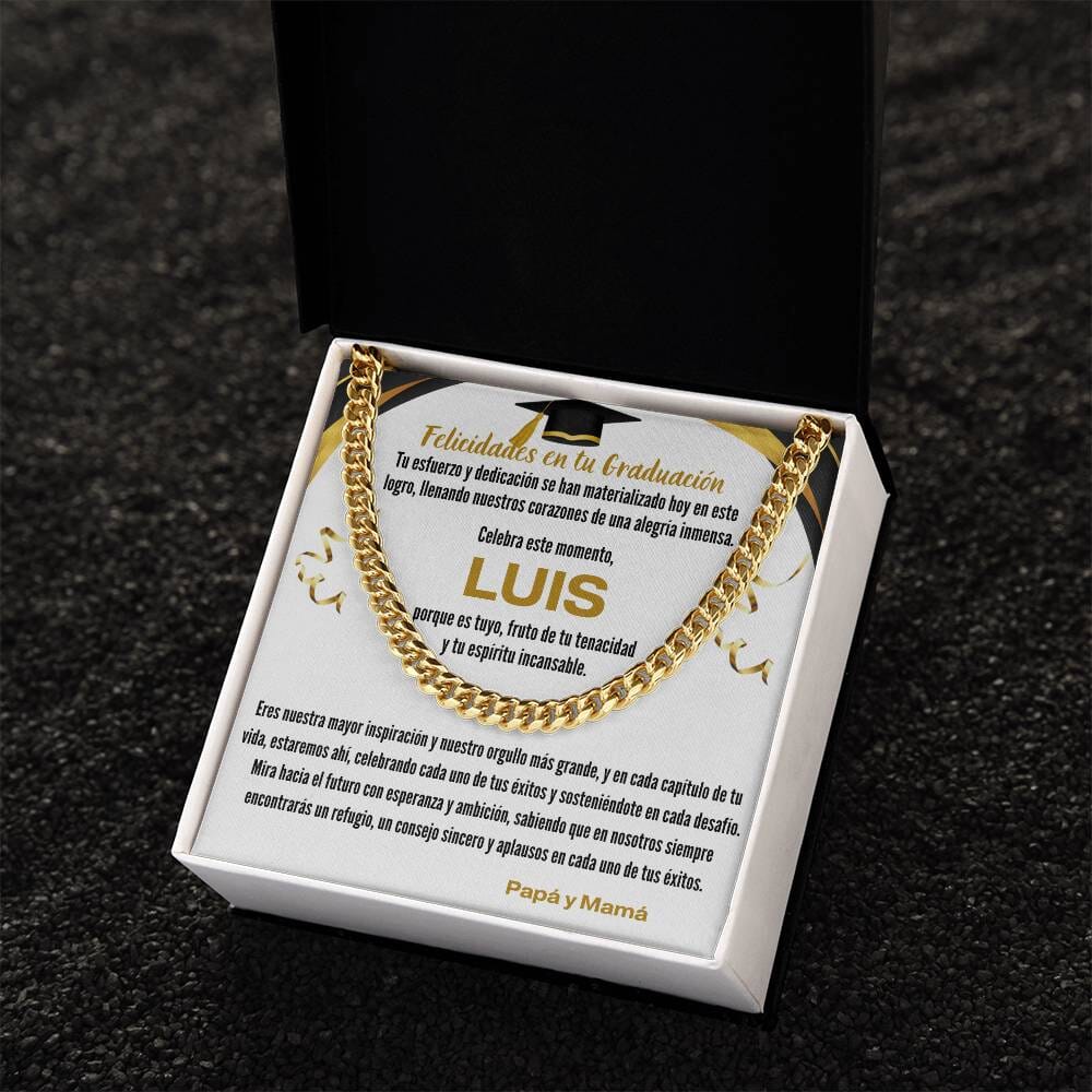 Ecos de Orgullo y Amor: Un Legado de Luz en tu Graduación Jewelry/CubanLink 