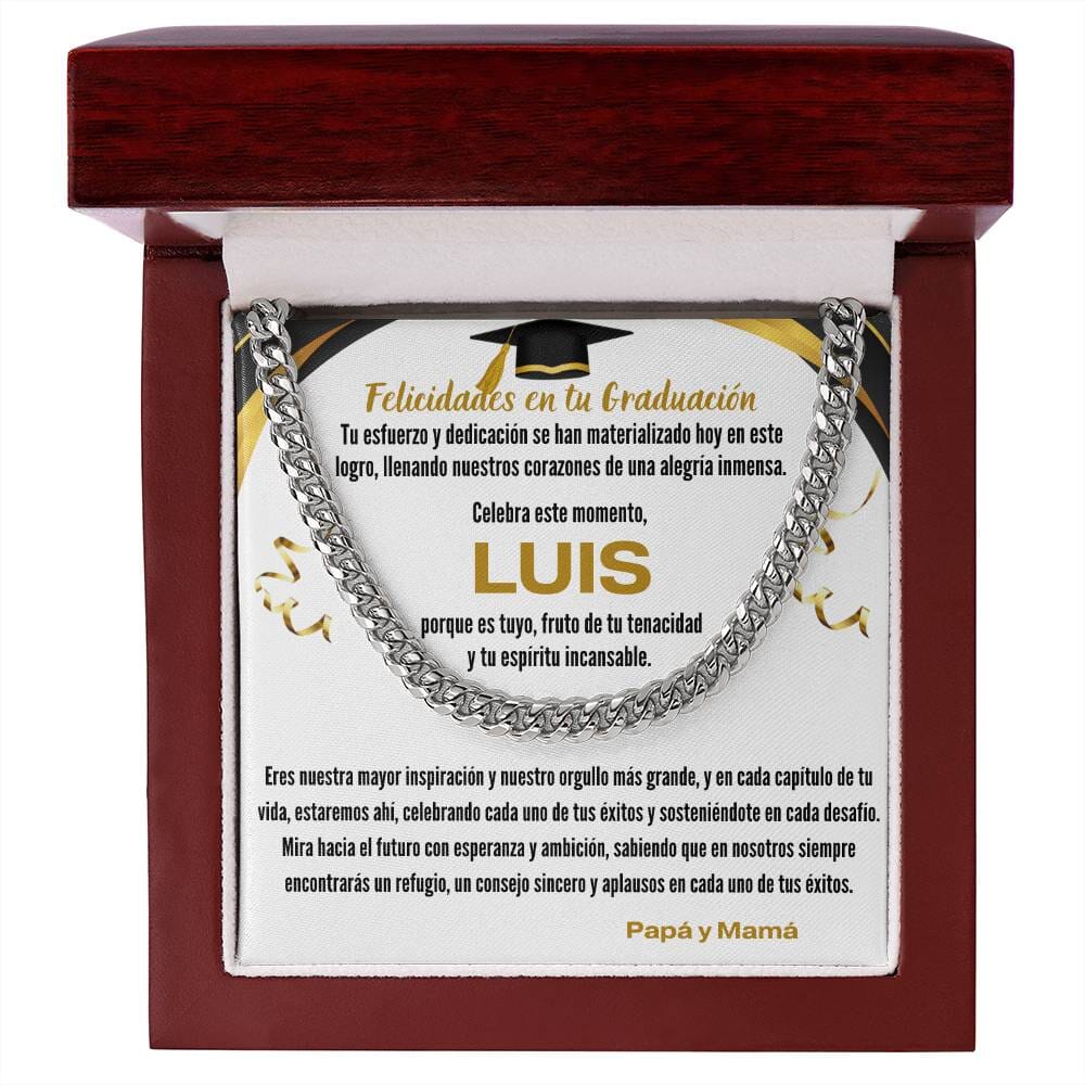 Ecos de Orgullo y Amor: Un Legado de Luz en tu Graduación Jewelry/CubanLink 