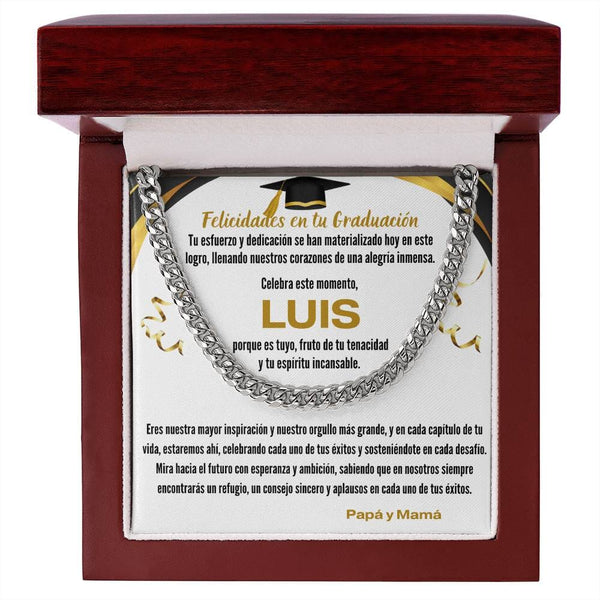 Ecos de Orgullo y Amor: Un Legado de Luz en tu Graduación Jewelry/CubanLink 