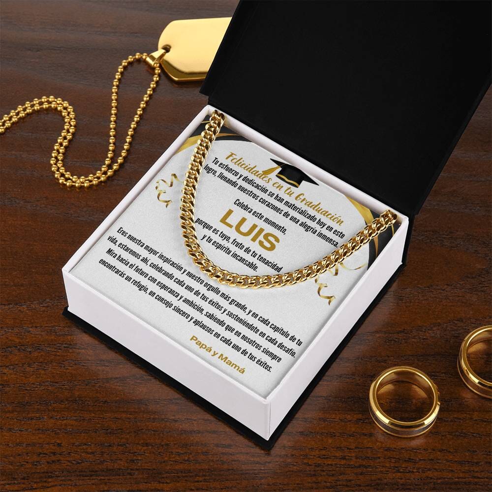 Ecos de Orgullo y Amor: Un Legado de Luz en tu Graduación Jewelry/CubanLink 