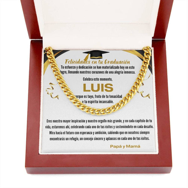 Ecos de Orgullo y Amor: Un Legado de Luz en tu Graduación Jewelry/CubanLink 