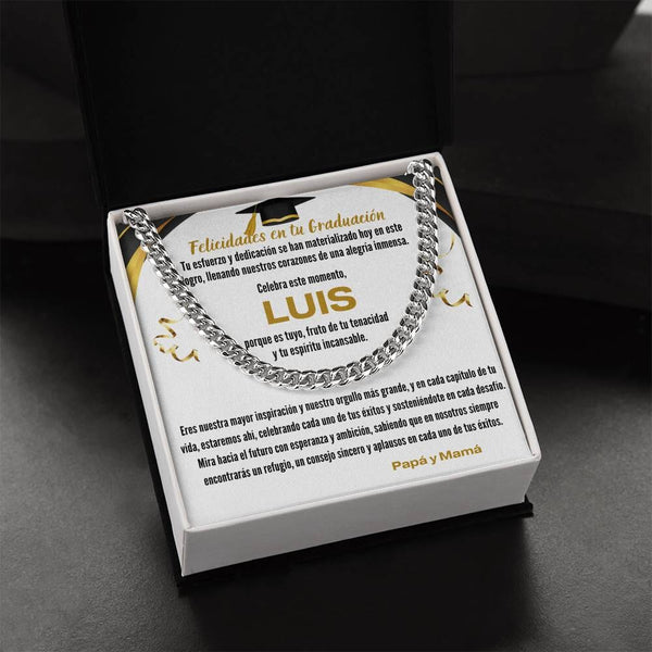 Ecos de Orgullo y Amor: Un Legado de Luz en tu Graduación Jewelry/CubanLink 