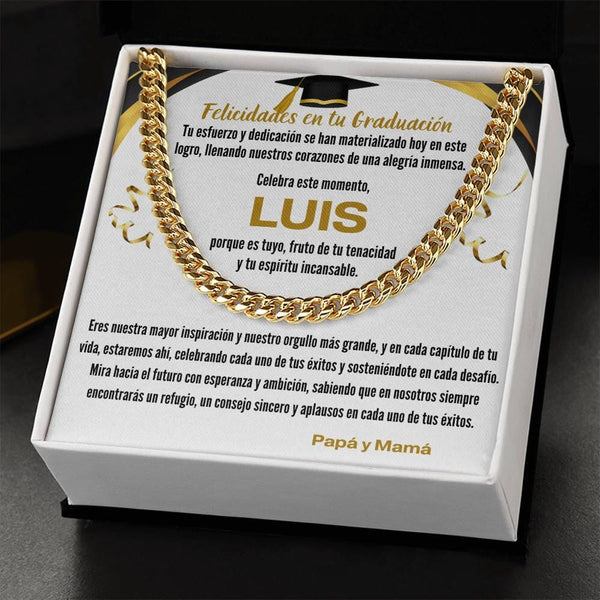 Ecos de Orgullo y Amor: Un Legado de Luz en tu Graduación Jewelry/CubanLink 