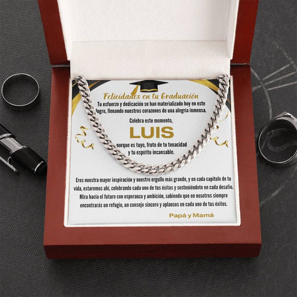 Ecos de Orgullo y Amor: Un Legado de Luz en tu Graduación Jewelry/CubanLink 