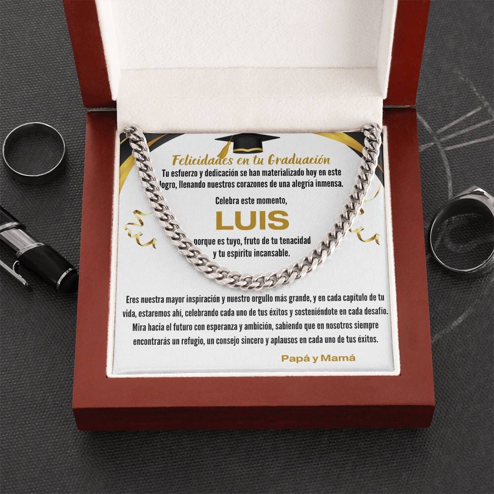 Ecos de Orgullo y Amor: Un Legado de Luz en tu Graduación Jewelry/CubanLink 