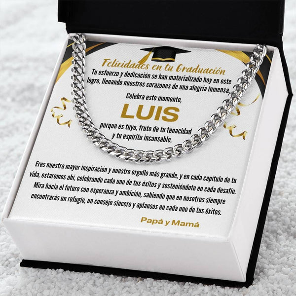 Ecos de Orgullo y Amor: Un Legado de Luz en tu Graduación Jewelry/CubanLink ShineOn Fulfillment 