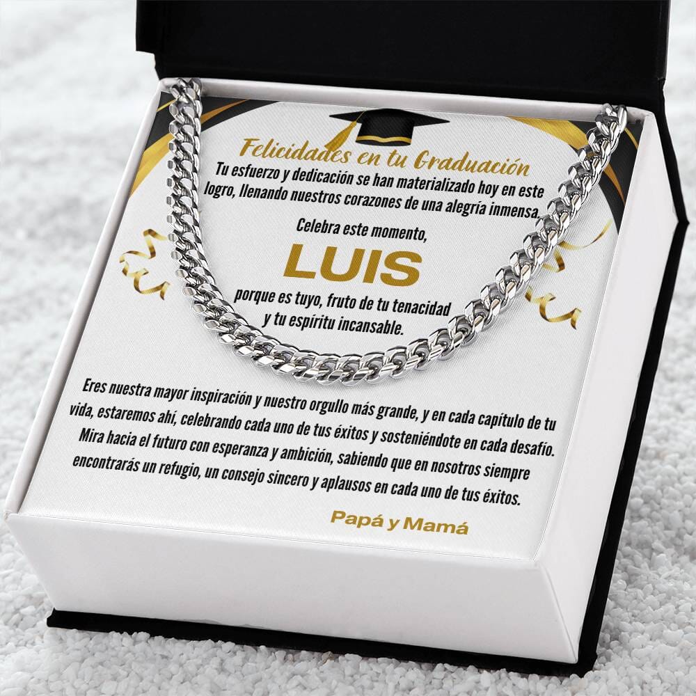 Ecos de Orgullo y Amor: Un Legado de Luz en tu Graduación Jewelry/CubanLink 