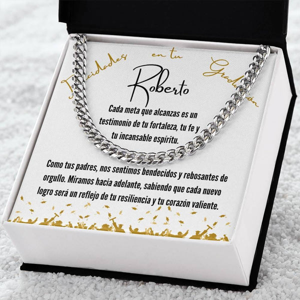 Ecos de Orgullo y Amor: Una Joya para Celebrar Tu Graduación Jewelry/CubanLink ShineOn Fulfillment Acero Inoxidable Standard Box 