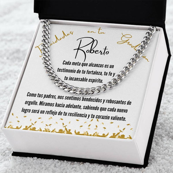 Ecos de Orgullo y Amor: Una Joya para Celebrar Tu Graduación Jewelry/CubanLink Acero Inoxidable Standard Box 