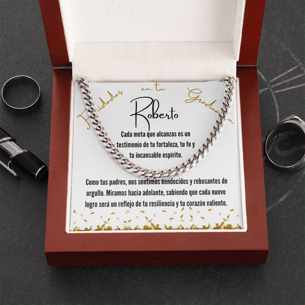 Ecos de Orgullo y Amor: Una Joya para Celebrar Tu Graduación Jewelry/CubanLink Acero Inoxidable Luxury Box 