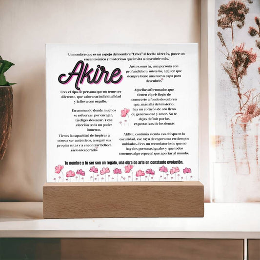 ¡Edición Limitada! Acrílico Personalizado para AKIRE: Un Reflejo Único Acrylic/Square 