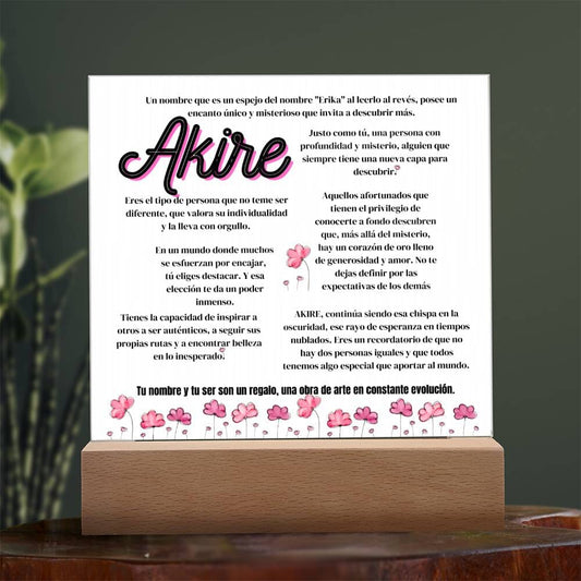 ¡Edición Limitada! Acrílico Personalizado para AKIRE: Un Reflejo Único Acrylic/Square 