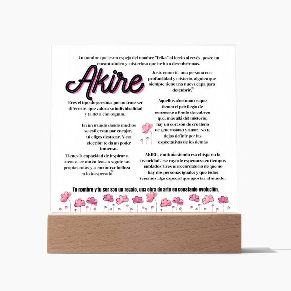 ¡Edición Limitada! Acrílico Personalizado para AKIRE: Un Reflejo Único Acrylic/Square ShineOn Fulfillment 