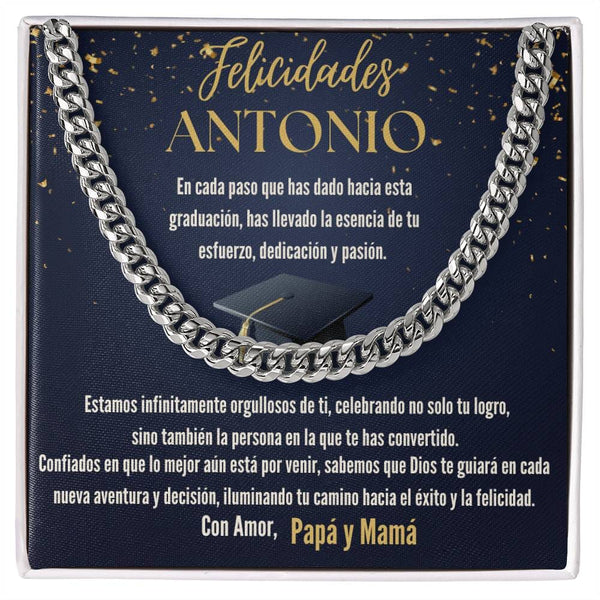 El Legado de Amor en Cada Eslabón: Un Símbolo Eterno de Orgullo y Apoyo para la Graduación de tu Hijo Jewelry/CubanLink 