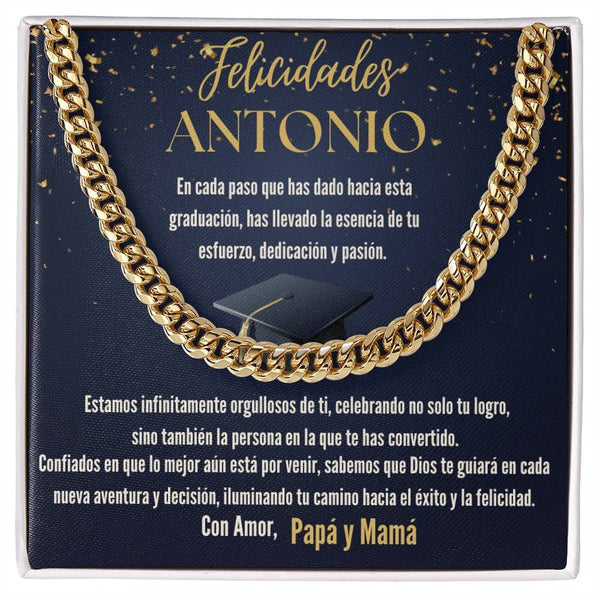 El Legado de Amor en Cada Eslabón: Un Símbolo Eterno de Orgullo y Apoyo para la Graduación de tu Hijo Jewelry/CubanLink 