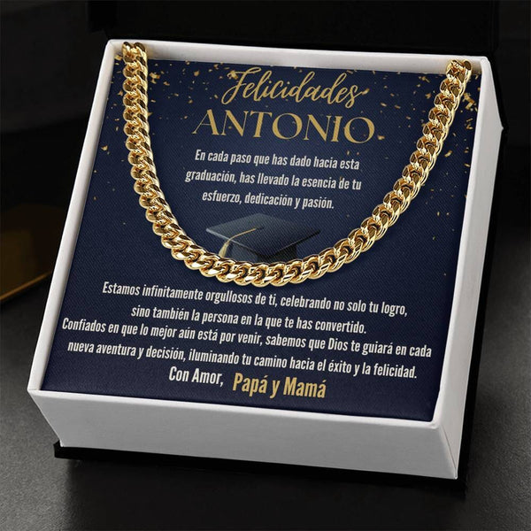El Legado de Amor en Cada Eslabón: Un Símbolo Eterno de Orgullo y Apoyo para la Graduación de tu Hijo Jewelry/CubanLink 