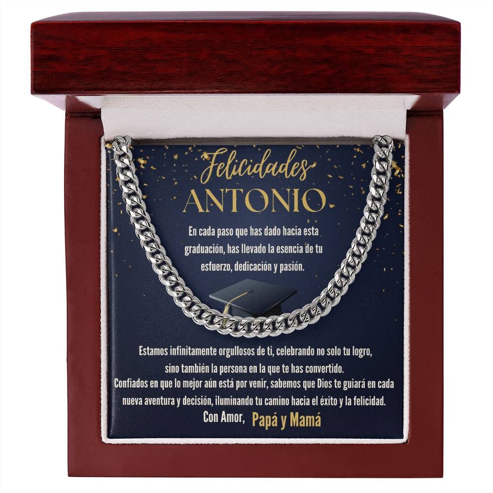 El Legado de Amor en Cada Eslabón: Un Símbolo Eterno de Orgullo y Apoyo para la Graduación de tu Hijo Jewelry/CubanLink 