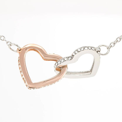 El mejor regalo de Cumpleaños para tu Hija - Collar 2 corazones con tarjeta y caja de regalo Jewelry 
