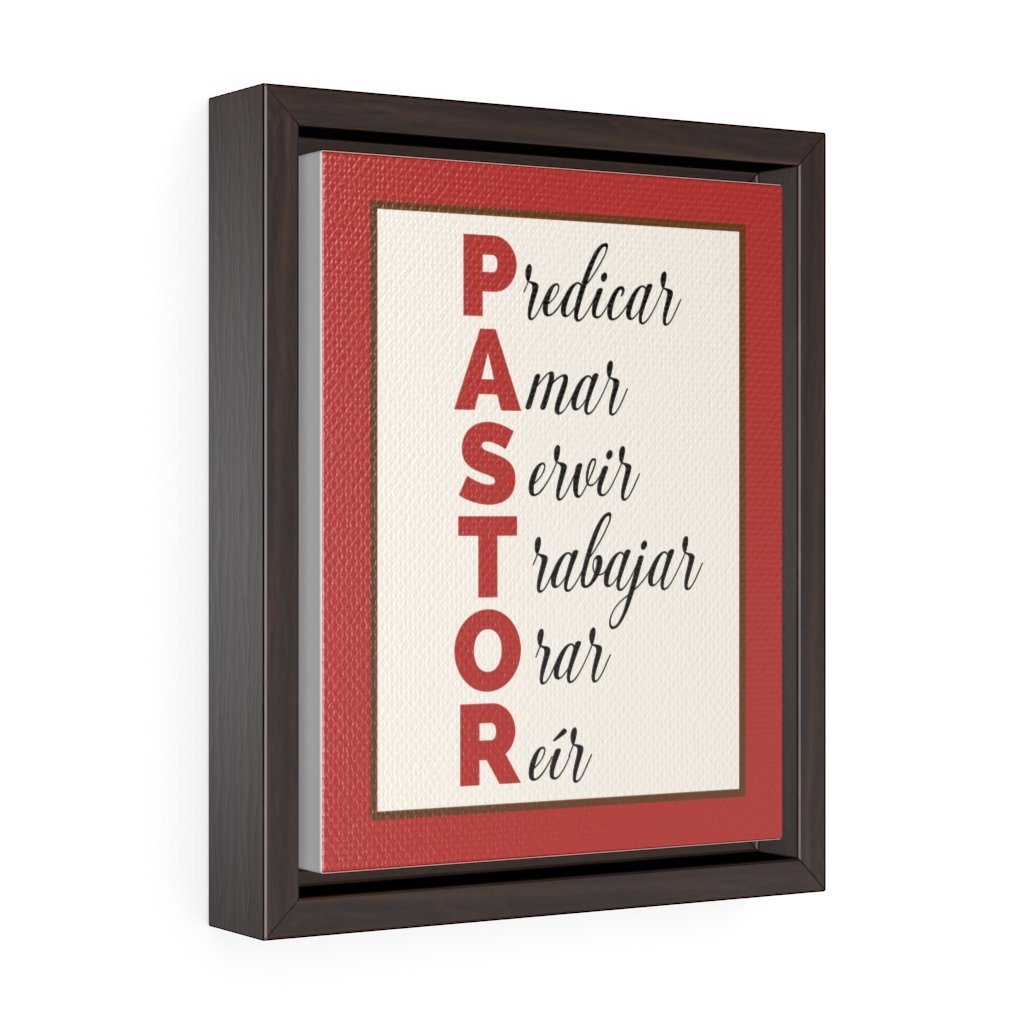 El Mejor Regalo para el PASTOR de tu Iglesia - Vertical Framed Premium Gallery Wrap Canvas Canvas 8″ × 10″ Premium Gallery Wraps (1.25″) Walnut