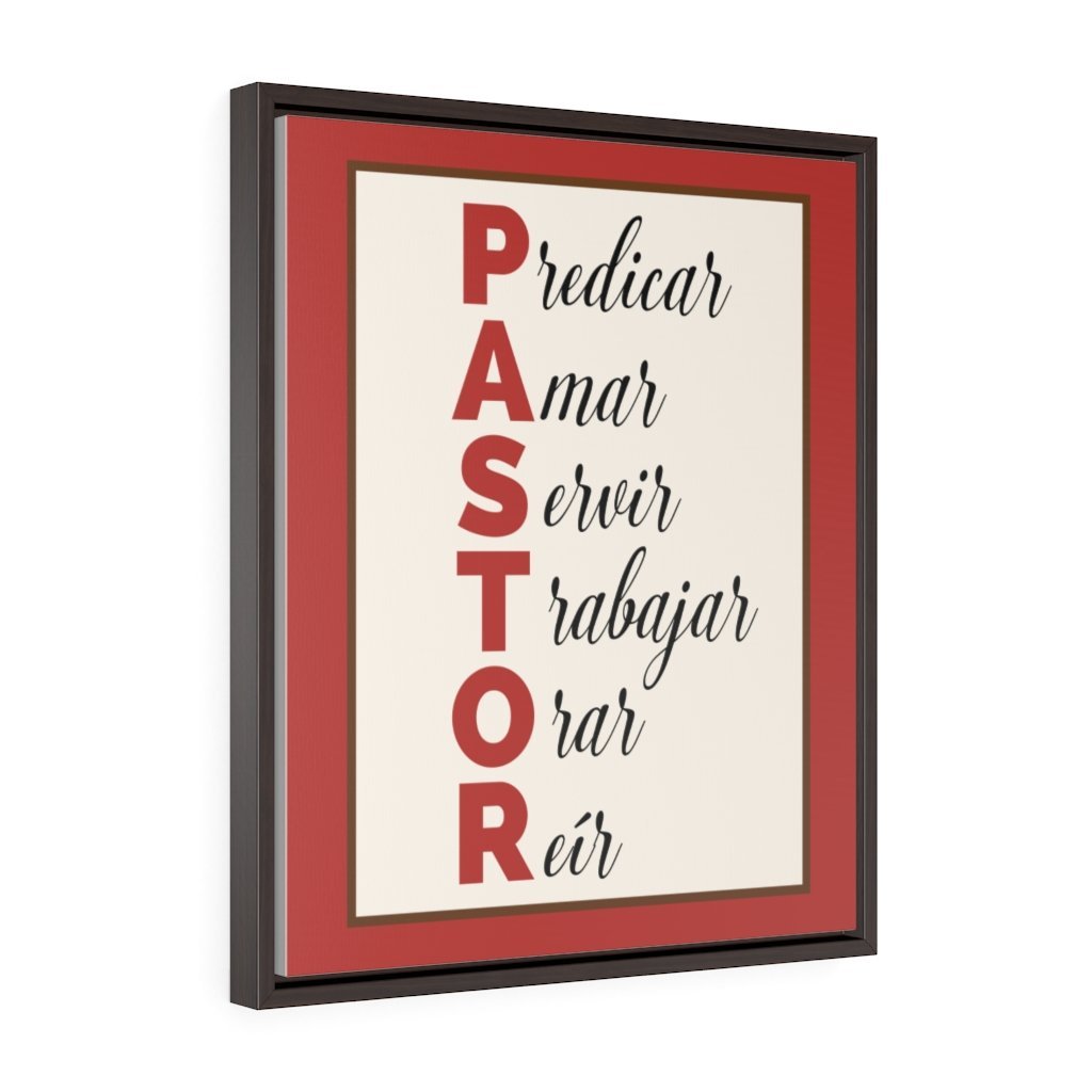 El Mejor Regalo para el PASTOR de tu Iglesia - Vertical Framed Premium Gallery Wrap Canvas Canvas 20″ × 24″ Premium Gallery Wraps (1.25″) Walnut