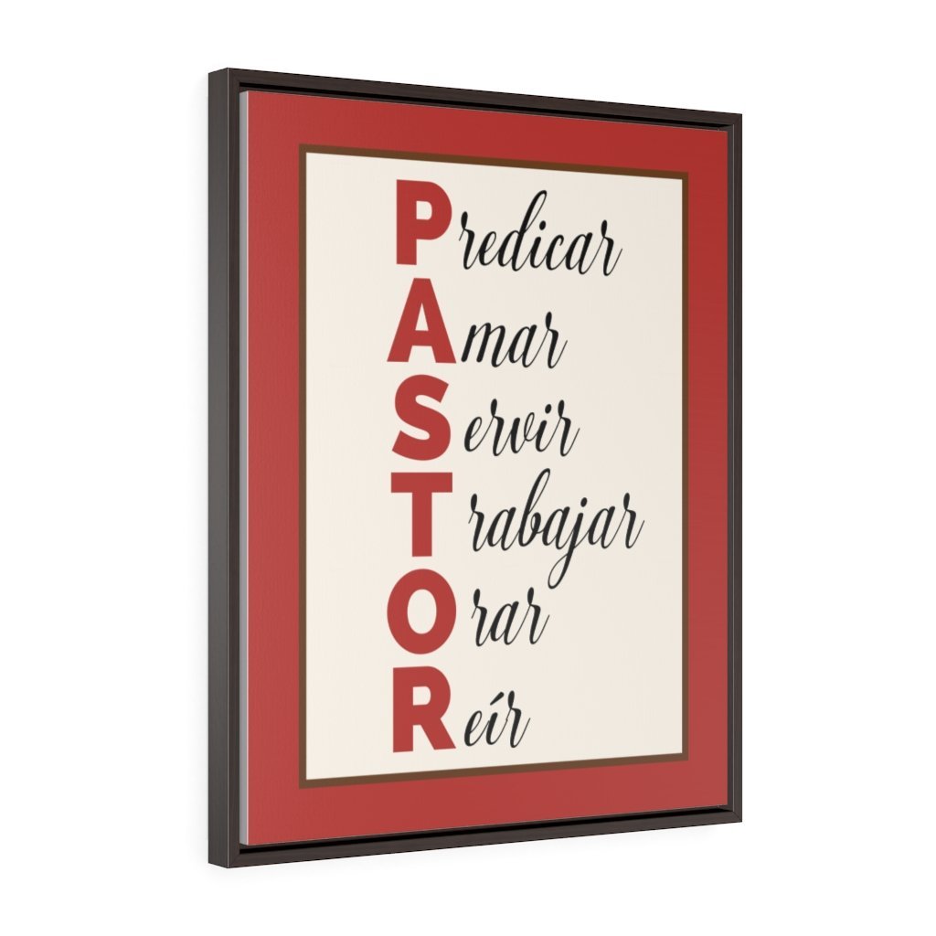 El Mejor Regalo para el PASTOR de tu Iglesia - Vertical Framed Premium Gallery Wrap Canvas Canvas 24″ × 30″ Premium Gallery Wraps (1.25″) Walnut