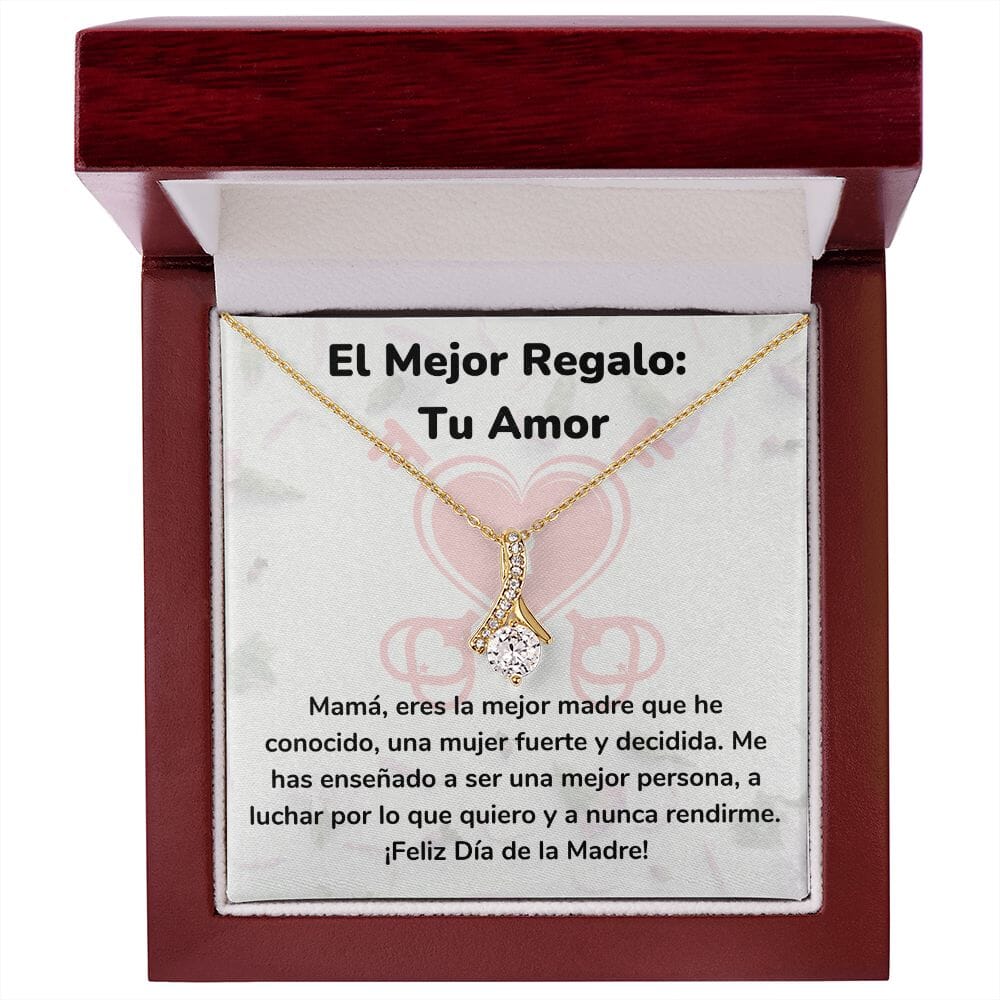El Mejor Regalo: Tu Amor Collar Belleza Seductora (Alluring Beauty) Para Mamá Jewelry/AlluringBeauty Acabado en Oro Amarillo de 18 quilates Luxury Box 
