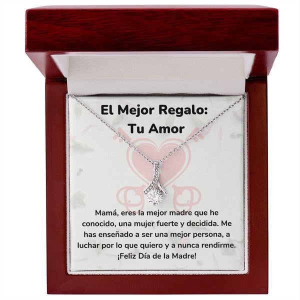 El Mejor Regalo: Tu Amor Collar Belleza Seductora (Alluring Beauty) Para Mamá Jewelry/AlluringBeauty Acabado en oro blanco de 14 k Luxury Box 