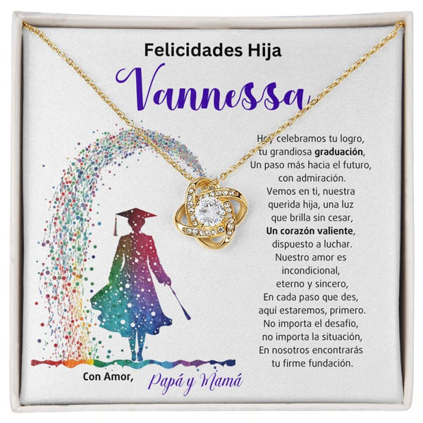 El Nudo Eterno del Amor: Un Legado de Luz y Coraje en tu Graduación Jewelry/LoveKnot 