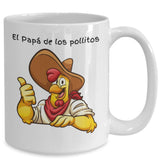 El Papá de los Pollitos Taza Blanca 11oz y 15oz (Personalizada.) Coffee Mug Regalos.Gifts 