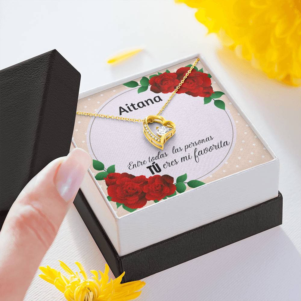 El regalo para mi persona favorita - - Collar Forever Love con Tarjeta personalizada. Jewelry/ForeverLove 