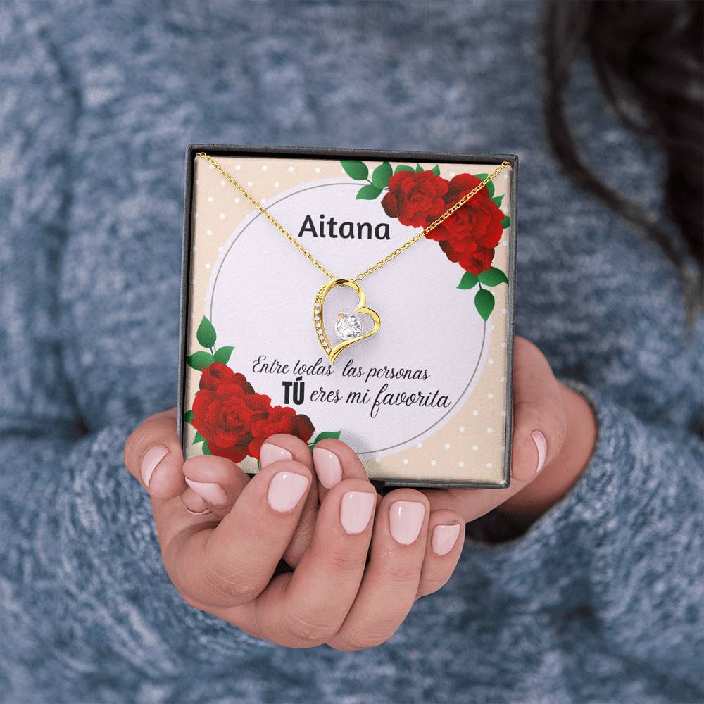 El regalo para mi persona favorita - - Collar Forever Love con Tarjeta personalizada. Jewelry/ForeverLove 