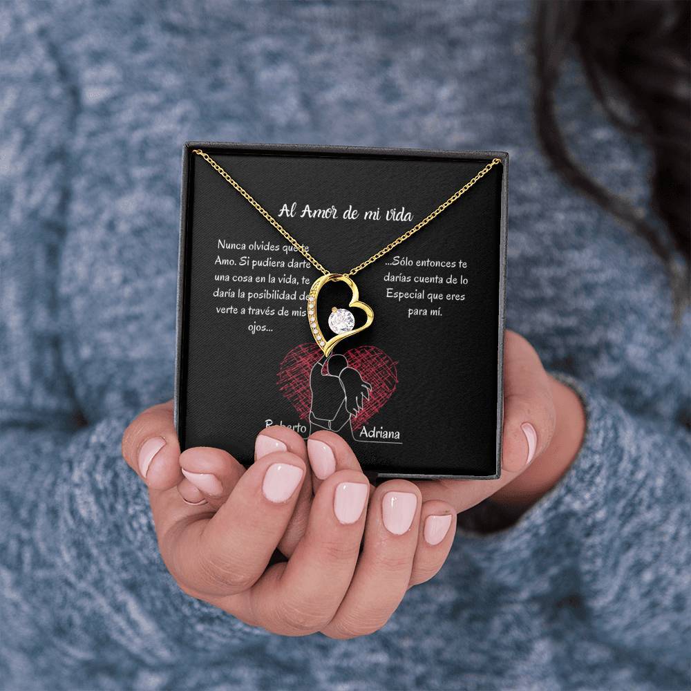 El Mejor regalo para la persona que amas - Al Amor de mi vida - Collar Amor por siempre Jewelry ShineOn Fulfillment 