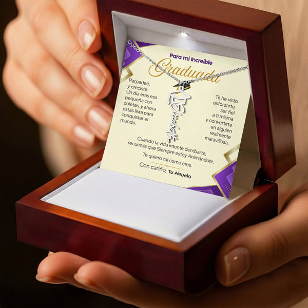 El Regalo que Guarda un Momento Inolvidable - Collar de Graduación para Ella (nieta, hija, hermana, sobrina...) Jewelry/NameNecklace 