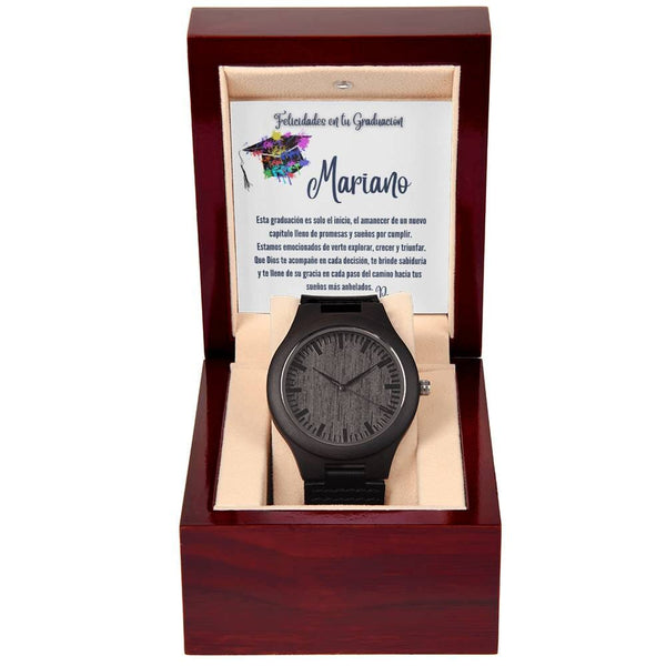 El Tiempo de Tus Sueños: Un Reloj de Madera para Celebrar tu Graduación Jewelry/Watch ShineOn Fulfillment 