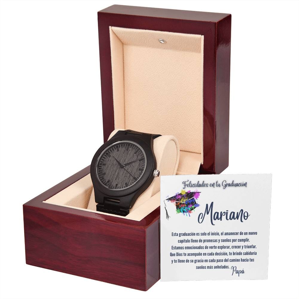 El Tiempo de Tus Sueños: Un Reloj de Madera para Celebrar tu Graduación Jewelry/Watch 