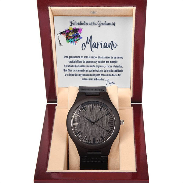 El Tiempo de Tus Sueños: Un Reloj de Madera para Celebrar tu Graduación Jewelry/Watch 