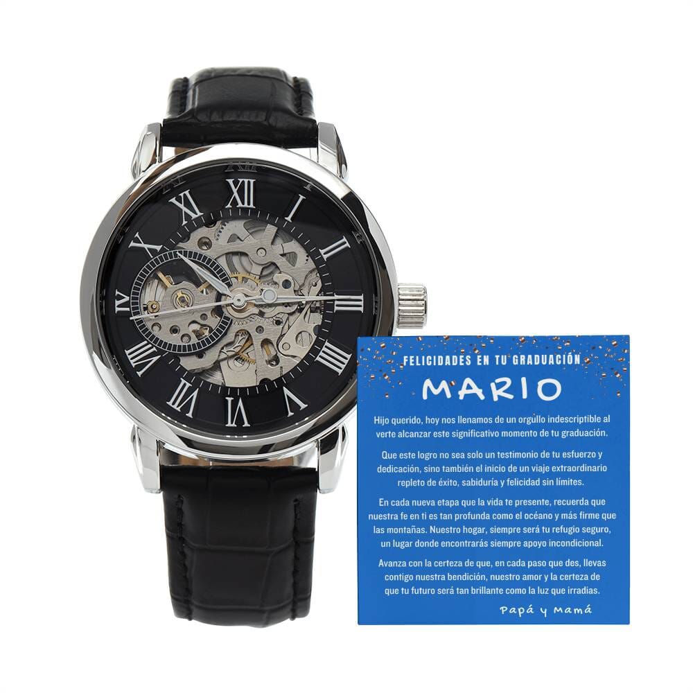 El Tiempo del Orgullo: Un Legado de Amor y Éxito para tu Graduado Jewelry/Watch 