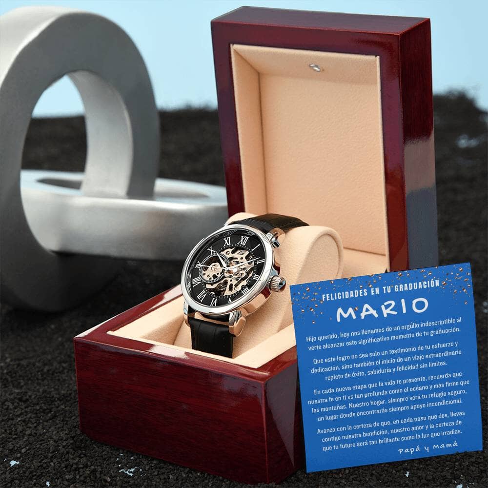 El Tiempo del Orgullo: Un Legado de Amor y Éxito para tu Graduado Jewelry/Watch 