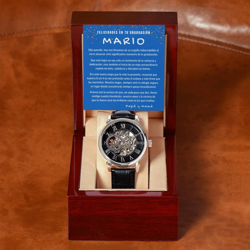 El Tiempo del Orgullo: Un Legado de Amor y Éxito para tu Graduado Jewelry/Watch 