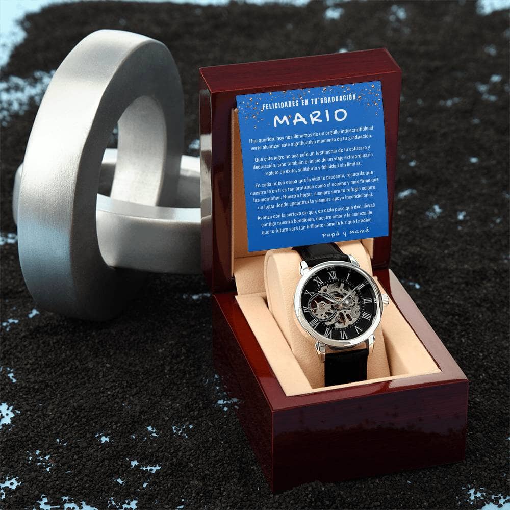 El Tiempo del Orgullo: Un Legado de Amor y Éxito para tu Graduado Jewelry/Watch 