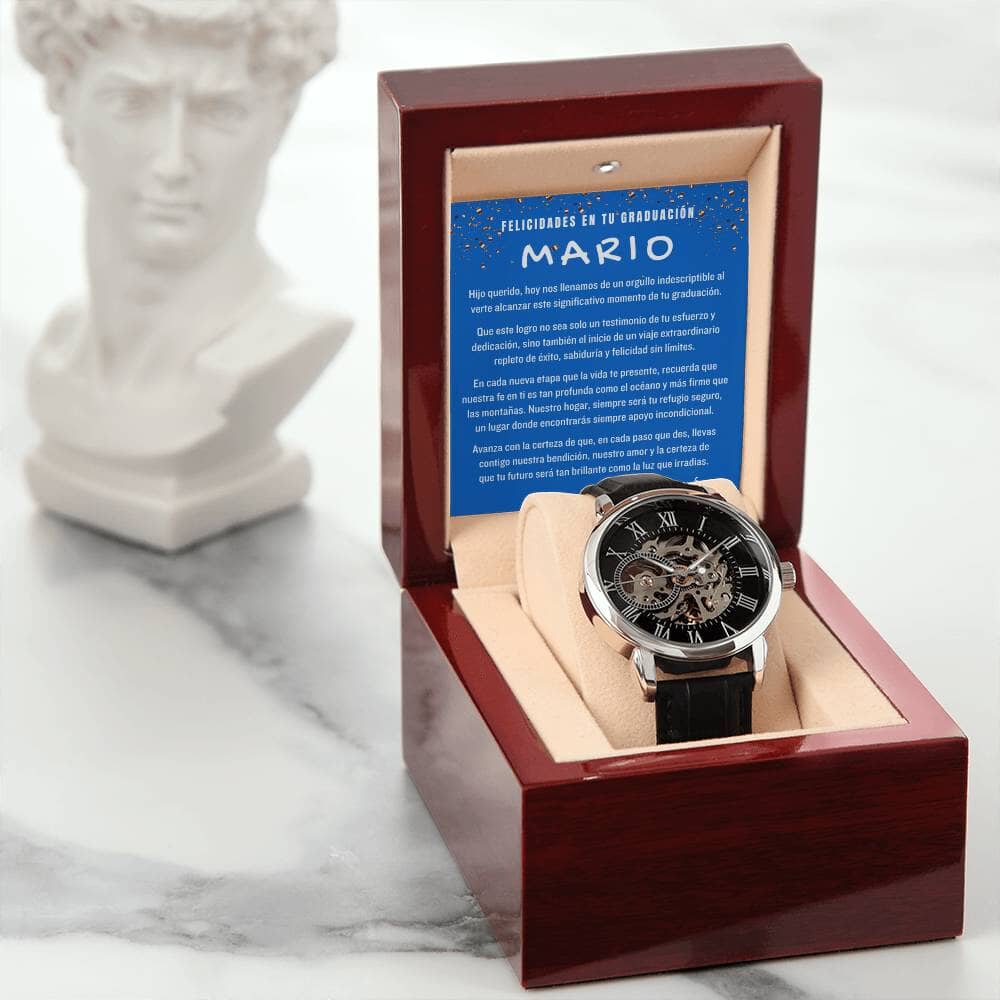 El Tiempo del Orgullo: Un Legado de Amor y Éxito para tu Graduado Jewelry/Watch 