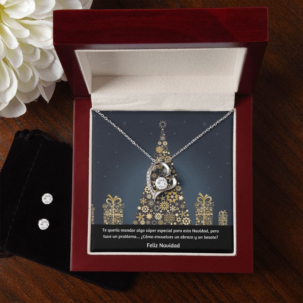 En esta Navidad te envío... - Collar Forever Love Jewelry ShineOn Fulfillment Acabado en oro blanco de 14 k Luxury Box 