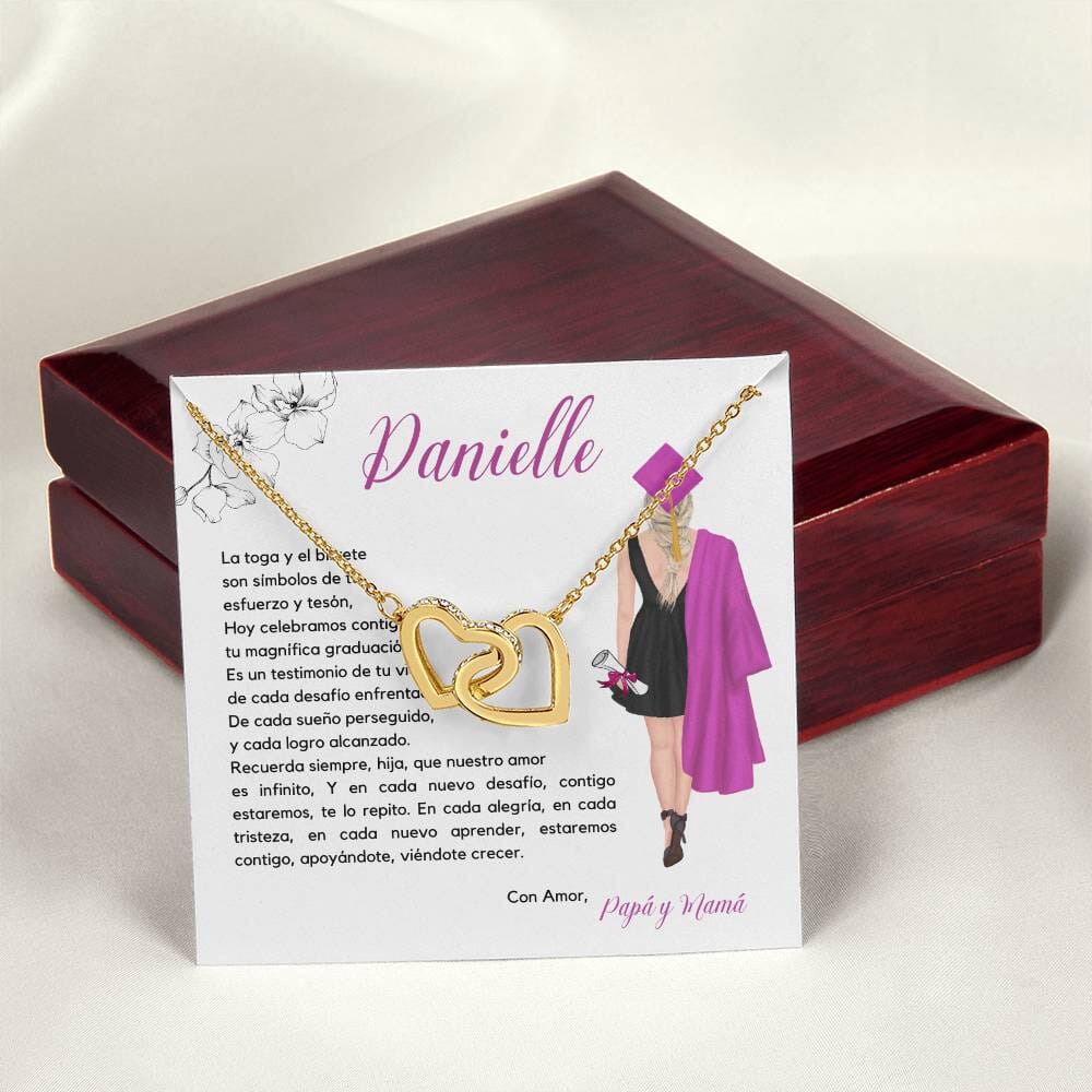 Encanto de Graduación: Collar Corazones Entrelazados con Emotiva Tarjeta Jewelry/InterlockingHearts 