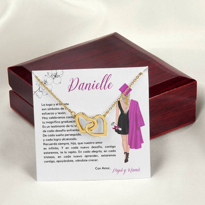 Encanto de Graduación: Collar Corazones Entrelazados con Emotiva Tarjeta Jewelry/InterlockingHearts 