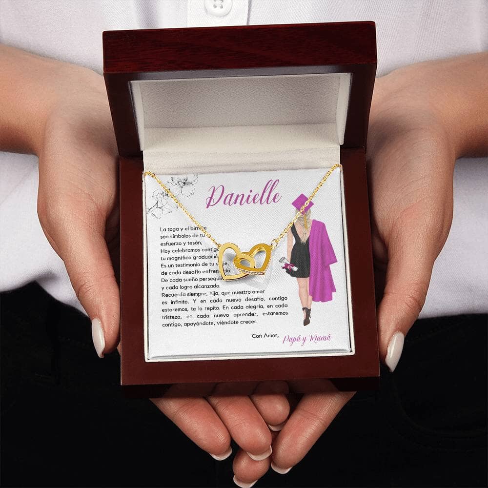 Encanto de Graduación: Collar Corazones Entrelazados con Emotiva Tarjeta Jewelry/InterlockingHearts 