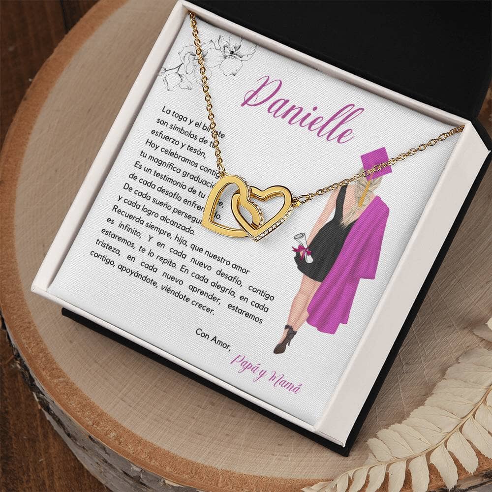 Encanto de Graduación: Collar Corazones Entrelazados con Emotiva Tarjeta Jewelry/InterlockingHearts 