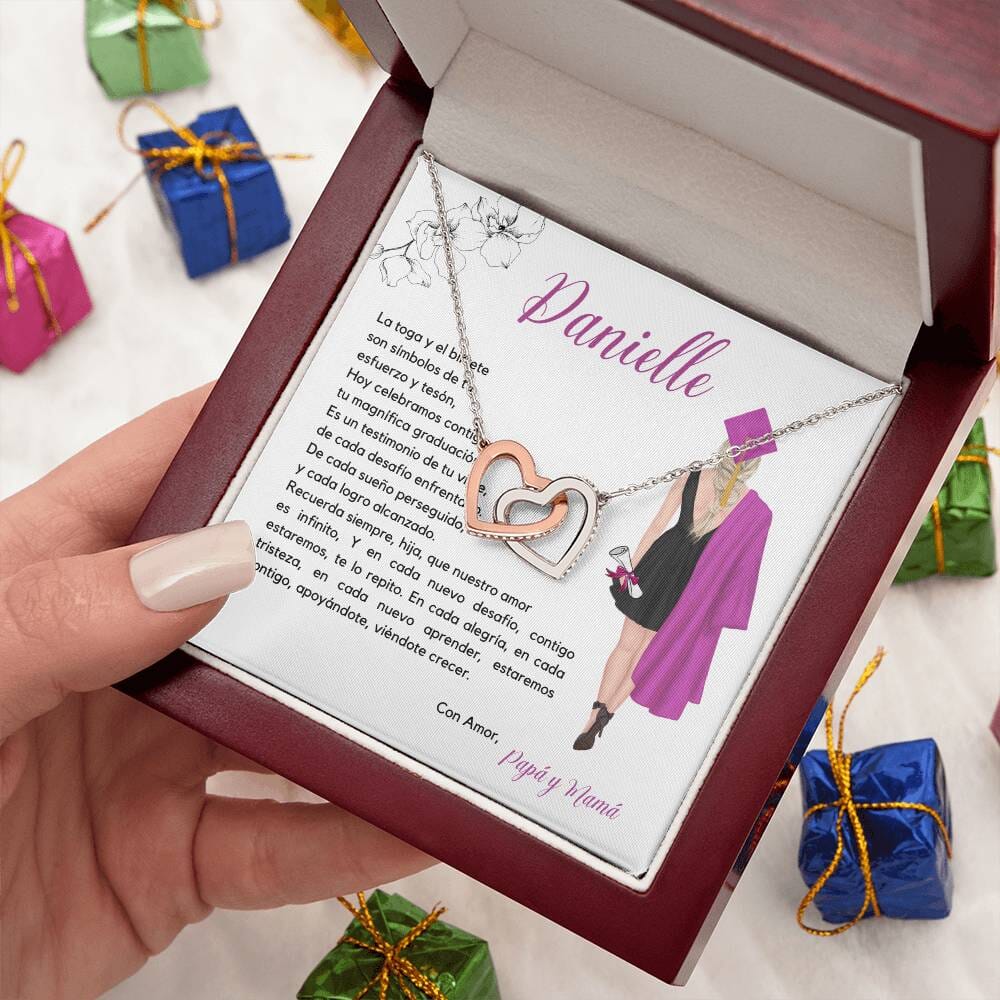 Encanto de Graduación: Collar Corazones Entrelazados con Emotiva Tarjeta Jewelry/InterlockingHearts 