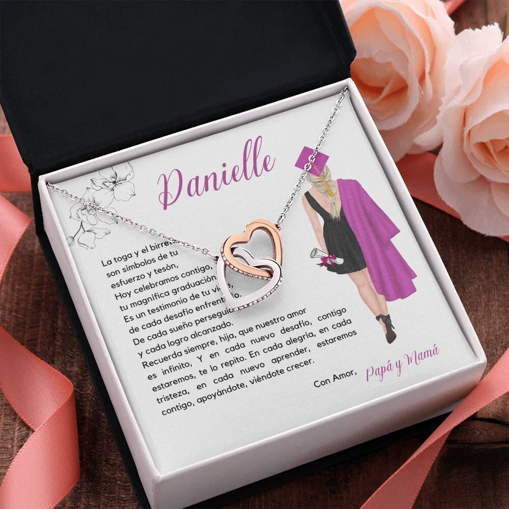Encanto de Graduación: Collar Corazones Entrelazados con Emotiva Tarjeta Jewelry/InterlockingHearts 