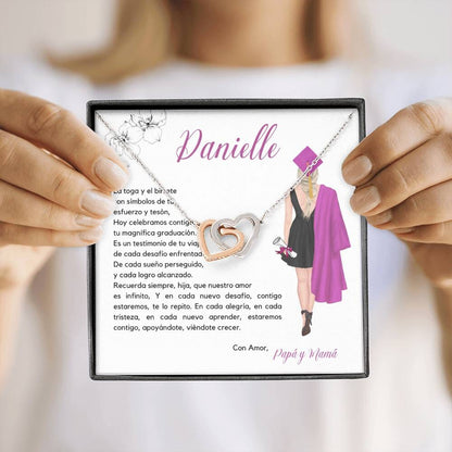 Encanto de Graduación: Collar Corazones Entrelazados con Emotiva Tarjeta Jewelry/InterlockingHearts 
